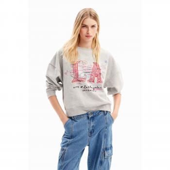 Hoodie léger Desigual Los Angeles noir femme
