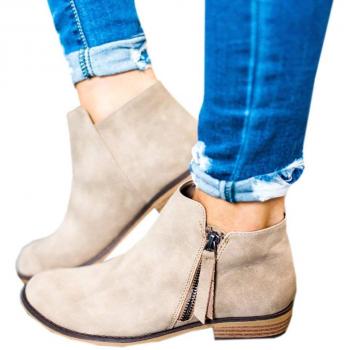 Botas de Suede Beige Caqui para Invierno
