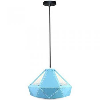 V‑TAC Lampadario LED a Prisma in Metallo con Portalampada E27 (Max 60 W) Colore Blu