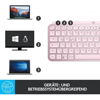 Logitech MX Keys Mini Kabellose Tastatur Rose