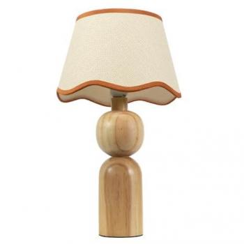 Azalea Rustic Table Lamp with LED and Linen Shade