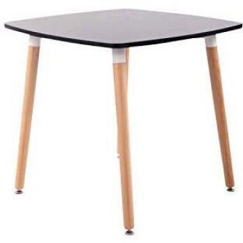 Viborg Table d’appoint retro – plateau carré, pieds solides en bois de hêtre