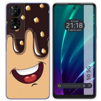 Funda Silicona para TCL 50 5G con diseño de Helado Chocolate