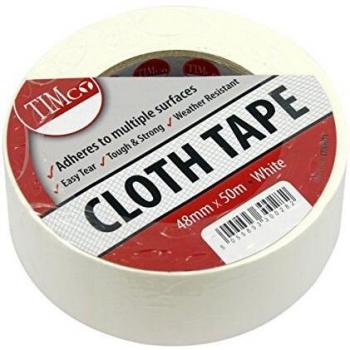 Standard White Cloth Tape 50m x 48mm