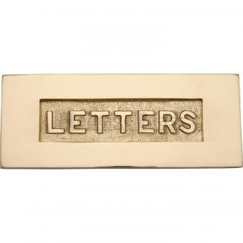 Polished Brass Wall-Mounted Mailbox, Measurements: 10 cm x 25 cm