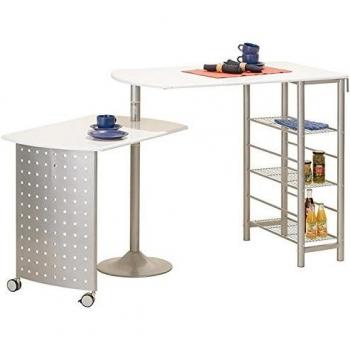 Table-Bar en métal blanc