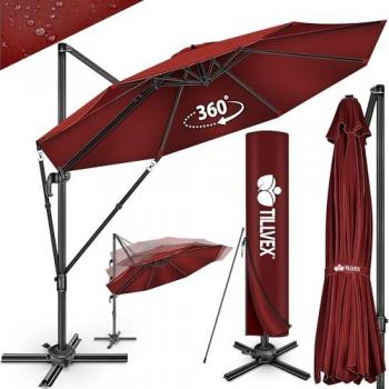 Tillvex Premium Sonnenschirm 330 cm mit Windsicherung