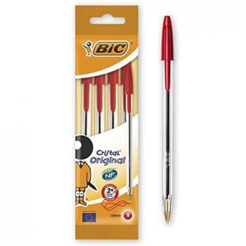 Kugelschreiber-Bundle „Cristal“ – Rot, 4 Stück