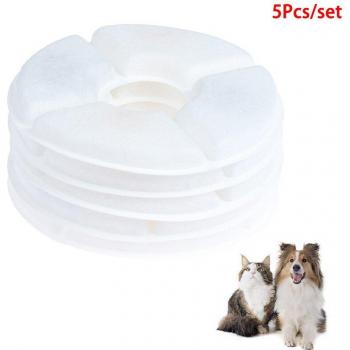 5 Pack Replacement Activated Carbon Filters for Pet Water Dispenser