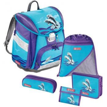 5‑teiliges Step‑by‑Step Touch Ranzenset – Happy Dolphins – Delfine