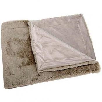 Plaid en microfibre gris 75 cm x 100 cm