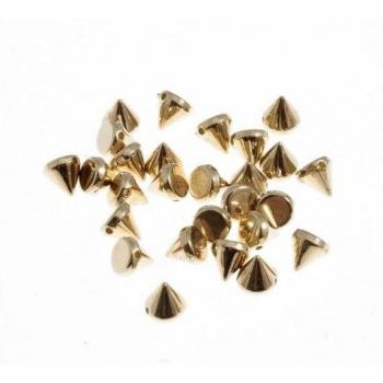 Pack of 120 Gold Sew‑On Hair Studs (6 mm × 6 mm)