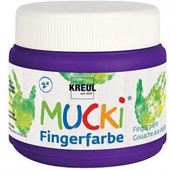 MUCKI Fingerfarbe in leuchtendem Violett, 150 ml