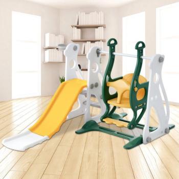 Toboggan et Balançoire Vert pour Intérieur