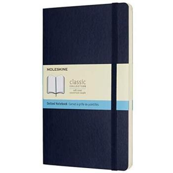 Moleskine Large Dotted Notebook, Soft Cover, Sapphire