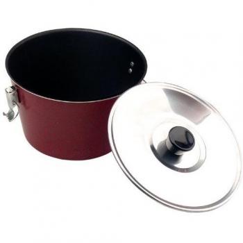 Recipiente de Aluminio Ibili 356020 – 20 cm, Tapa y Fijador Venus