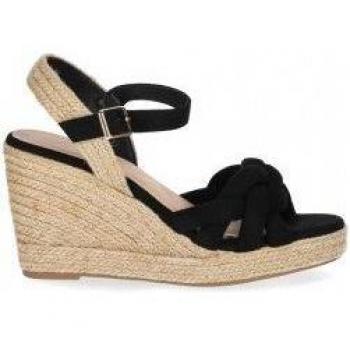 Chika10 Sandalias Mujer Violeta 08 Negro Cuña 8cm