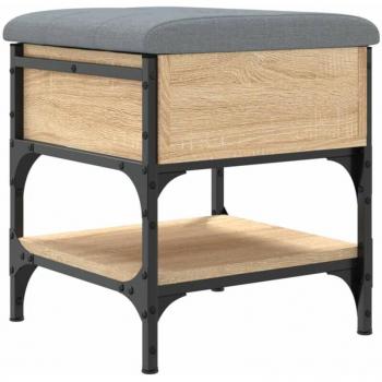 Tableau de stockage chaussure en chêne – Décor Gris, 42×42×45 cm