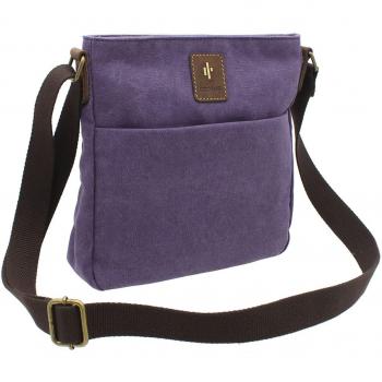 CL810-81 Cactus Canvas Purple Messenger with Oiled Leather