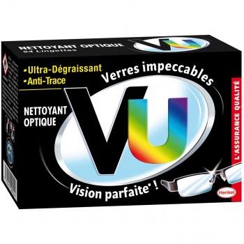 VU Classique Nettoyant Lunettes – Lingettes Ultra Dégraissant