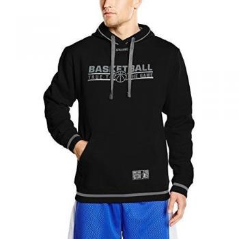 Spalding Herren-Thermo-Shirt XL, Schwarz/Silbergrau