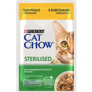 Cat Chow Gatos Esterilizados Trozos De Pollo Con Berenjena