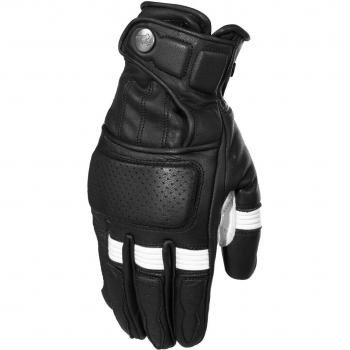 Gants Moto Toutes Saisons Rusty Stitches Calvin Noir‑Blanc