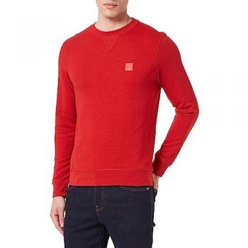 BOSS Orange Sweatshirt mit Logo-Patch, Rot, Größe M