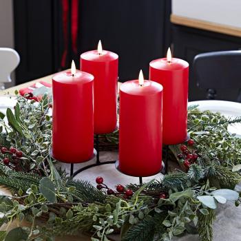 Couronne de Noël en Pin et Baies Rouges avec Éclairage TruGlow®
