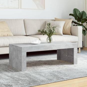 Table basse en bois d'ingénierie 102x50x36 cm gris béton