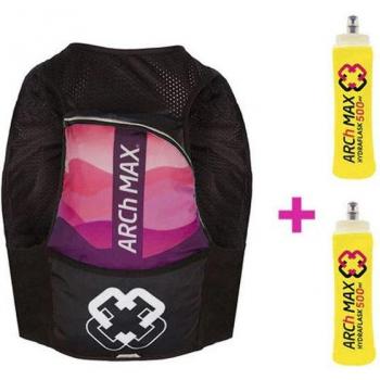 Système d'Hydratation Dos ARCh MAX 12 Litres + Flasks Doux 500 ml Rose-Noir