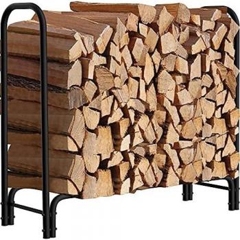 Amagabeli Outdoor Log Pile Rack with Kindling Holders