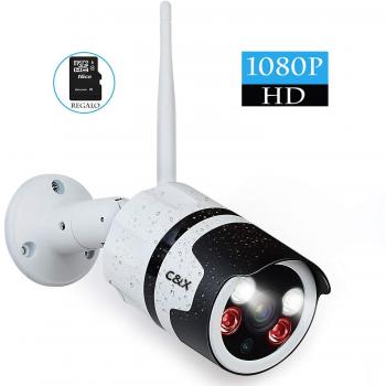 Camera a Colori WiFi 1080P per Sorveglianza Esterno
