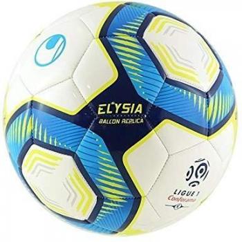Uhlsport Elysia Fussball‑Ball: Unisex Edition – Weiß, Metallblau & Neon Gelb