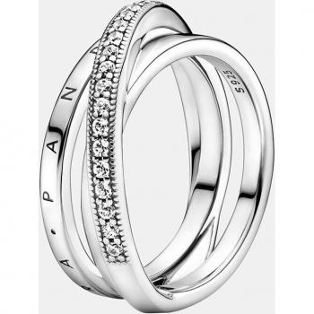 Anillo Pandora Triple de plata y circonitas