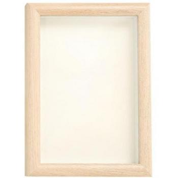 Cadre photo en verre avec base en bois de chêne, accessoire de décoration, 1 pièce