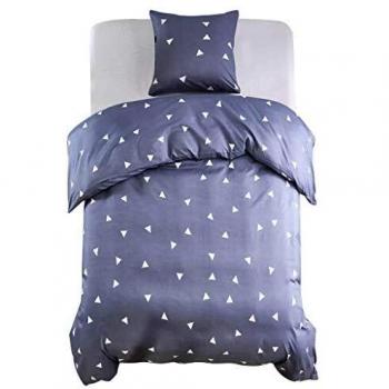 Set Copriletto Triangolo Grigio VidaXL 135x200 e 80x80
