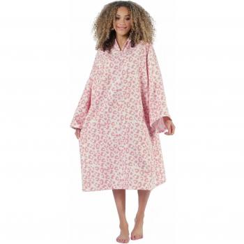 Leopard Print Adult Oversized Towel Poncho