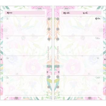 Floral Weekly Planner Refill Papers
