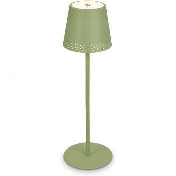 Briloner Kiki lampada da tavolo LED con accu 3.000K verdino