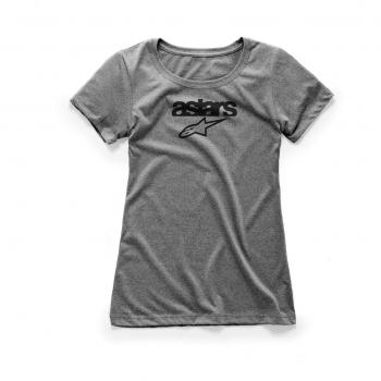 Alpinestars, Camiseta Heritage Blaze de Manga Corta para Mujer, Gris, M
