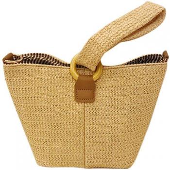 Cartera Boho de Paja para Mujeres en la Playa