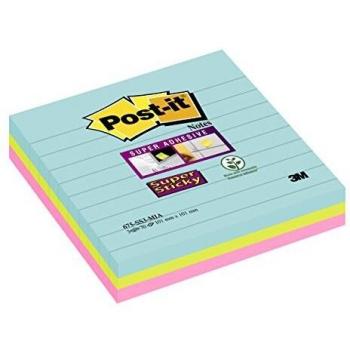 Post-it Haftnotizen Super Sticky Notes, 101 x 101mm, liniert