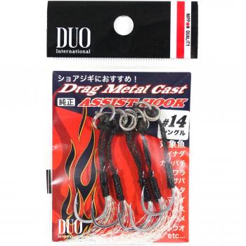 Duo DC-SC #14 Assist Hooks with Clear Tinsel, 5 Pieces