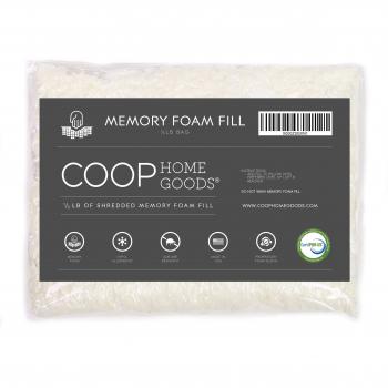 Coop Home Goods Memory‑Foam‑Kissen mit Einsteifbarer Schaumplatte – ½ lb