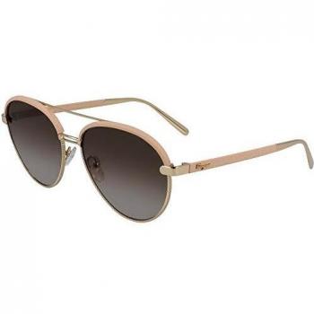 SF229SL Salvatore Ferragamo Mujer – Gafas Sol en Rosa/Gris con Acabado Marrón