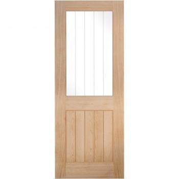 Belize 1 Light Oak Door with Frosted Glass