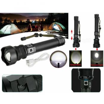 Torche de combat 258 000W – Rechargeable, double batterie, fonction zoom