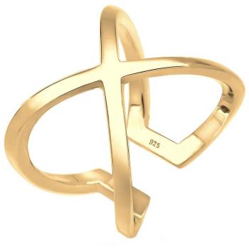 Bague Croix Chic en Argent Massif Doré