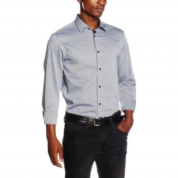 SELECTED HOMME SHDTWOJIM SHIRT LS STS, Camisa Hombre, Gris (Grey), Small